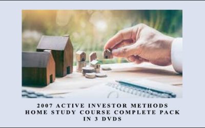 2007 Active Investor Methods Home Study Course Complete pack in 3 DVDs